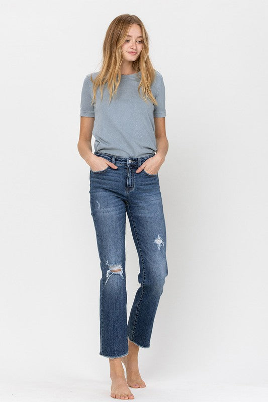 VERVET by Flying Monkey Constance Mid Rise Relaxed Straight Jeans ...