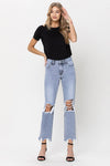 VERVET by Flying Monkey 90'S Straight Crop Jeans