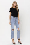 VERVET by Flying Monkey 90'S Straight Crop Jeans