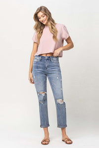 VERVET by Flying Monkey Distressed Stretch Boyfriend Jeans