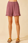 Dahlia Linen Shorts - Berry