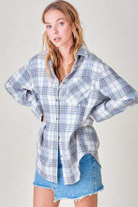 Dreamy Plaid Flannel Button Down Shirt