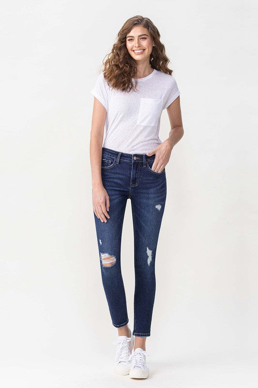 LOVERVET by Vervet Mid Rise Dark Wash Skinny Jeans