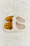 Teddy Bear Print Plush Slide Style Slippers