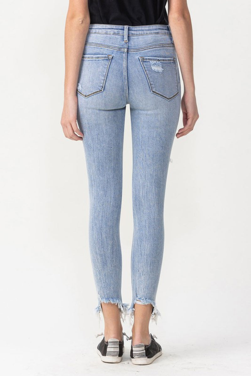 LOVERVET by Vervet Distressed High Rise Crop Skinny Jeans