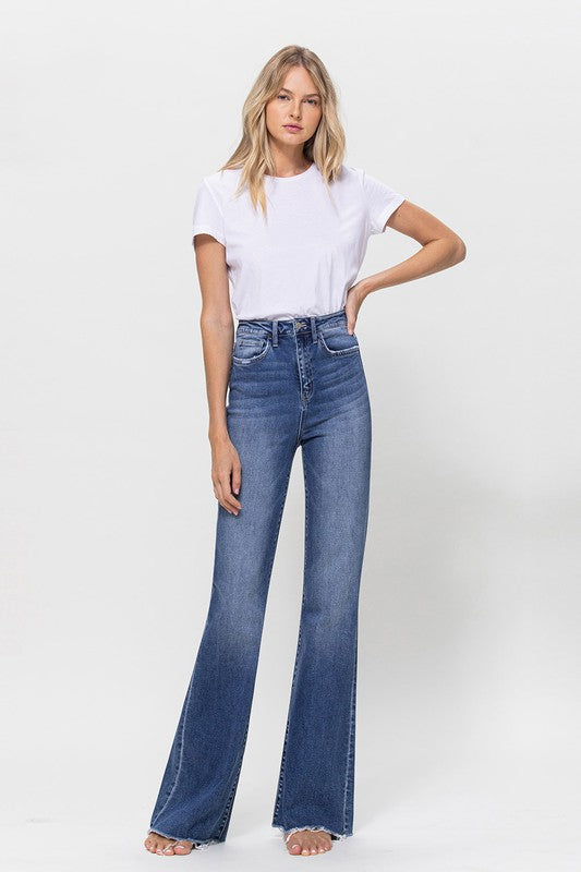 Flying Monkey Super High Rise Relaxed Flare Jeans