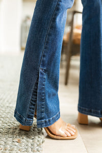 Judy Blue High Rise Control Top Slit Hem Bootcut Jeans