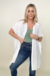 Button Down Loose Fit Gauzy Tunic Top