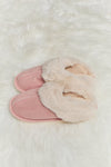 Fluffy Faux Suede Slip On Indoor Slippers
