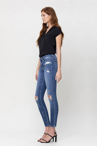Flying Monkey Distressed Mid Rise Ankle Skinny