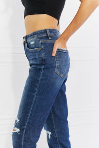 VERVET Relaxed Fit Distressed Cuffed Jeans