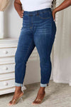 Judy Blue High Rise Pull On Skinny Cuffed Jeans