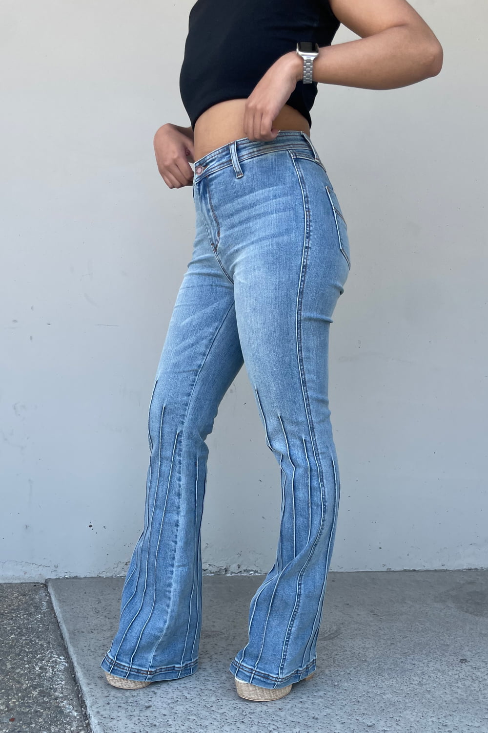 Judy Blue High Rise Seam Detail Bootcut Jeans